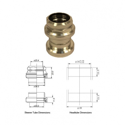 Tange Seiki Falcon FL270C Threaded Headset 1 1/8 Inch