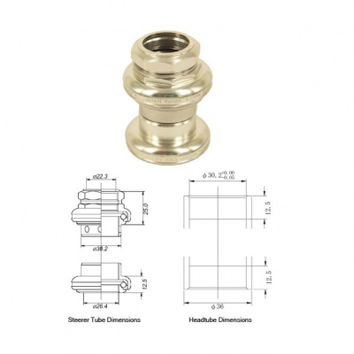 Tange Seiki Levin LV1500 Threaded Headset 1 Inch