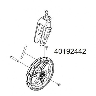 Thule Chariot Replacement Stroller Wheel and Caster for Cross or Lite Trailers