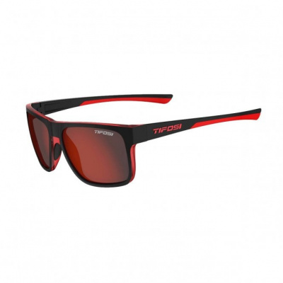 Tifosi Optics Tifosi Swick Single Lens Glasses in Black Crimson with Smoke Red Lens