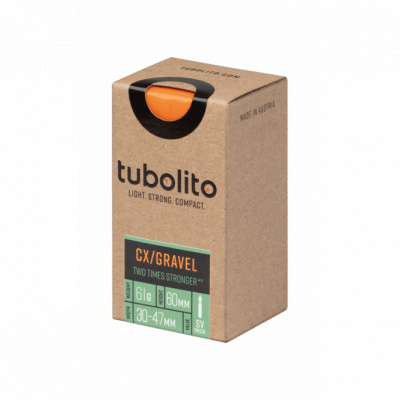 Tubolito Tubo CX/Gravel Inner Tube - Presta 60mm Orange Valve 700C x 30-47