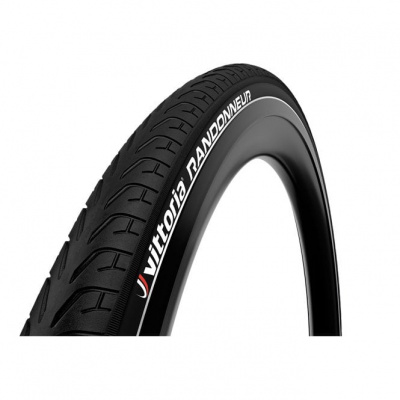 Vittoria Randonneur - Rigid Tyre - Black / Reflective - 27.5 Inch