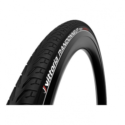 Vittoria Randonneur Tech G2.0 - Rigid Tyre - Full Black / Reflective - 700 C