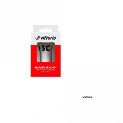 Vittoria Set Tubeless Valve Brass - 2 Pcs - Silver