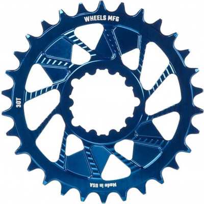 Wheels Manufacturing Blue MTB Chainring - SRAM 3-Bolt Hyperglide+