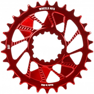 Wheels Manufacturing Red MTB Chainring - SRAM 3-Bolt Hyperglide+
