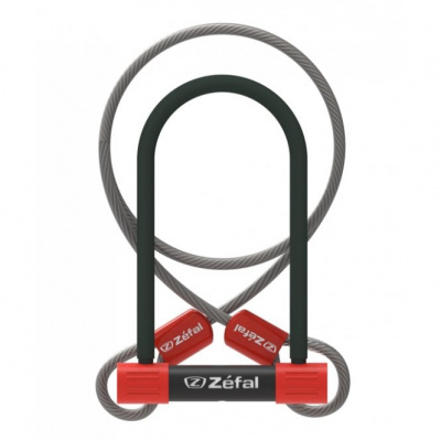 Zefal K-Traz U13 U-Lock with Cable 230mm. Sold Secure Silver