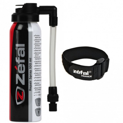 Zefal Puncture Repair Spray 100ml With Frame Mount