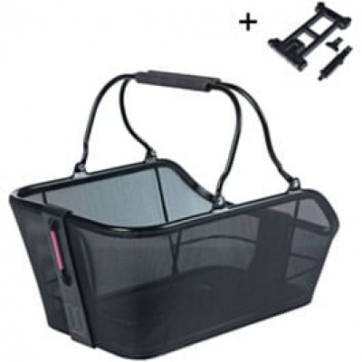 Basil Cento Tech Fiber Nordlicht MIK - Bicycle Basket - rear - solid black