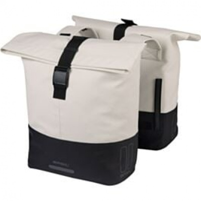 Basil Cove Double Pannier Bag 28-32L off-white/black