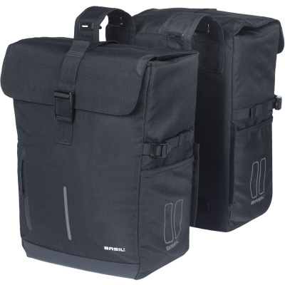 Basil Move Double Bicycle Bag 30L black