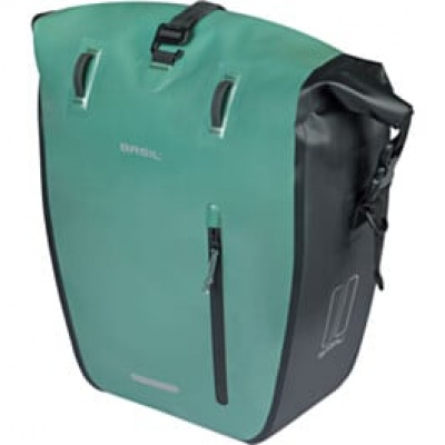 Basil Rivo Large Single Bag Tarpaulin MIK Hooks 25-31L silvergreen/black