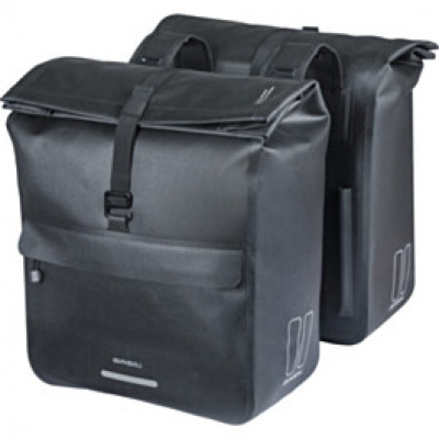 Basil Urban Dry Neo double pannier bag, 46-52L, black