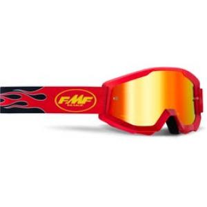FMF Goggles POWERCORE YOUTH Goggle Flame Red Mirror Red Lens