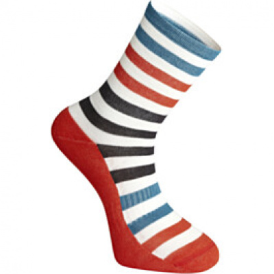 Madison Isoler Merino 3-Season Sock, white / red / blue pop - small, EU36-39