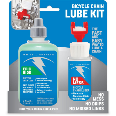 White Lightning Chain Lube with Epic Ride - 4oz /120ml - Each