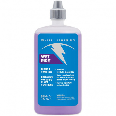 White Lightning Wet Ride - Chain Lube - 8oz / 240ml - Box of 8