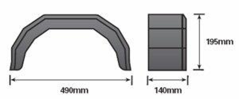 Maypole Mudguards 490 x 140mm