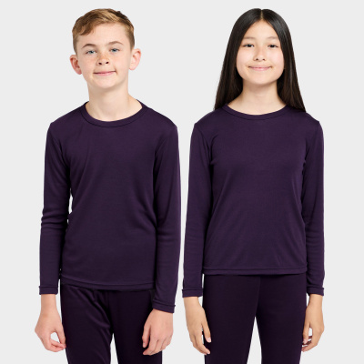 Peter Storm Kids Long Sleeved Thermal Crew Neck Top Purple