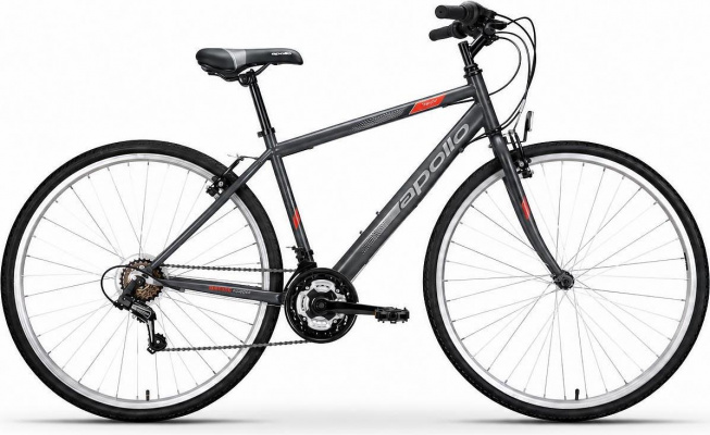 Apollo Transfer Mens Hybrid Bike - Grey