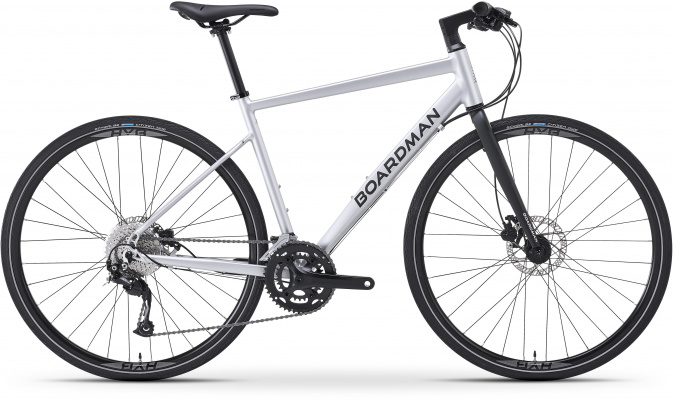 Boardman HYB 8.6 Mens Hybrid Bike - Silver