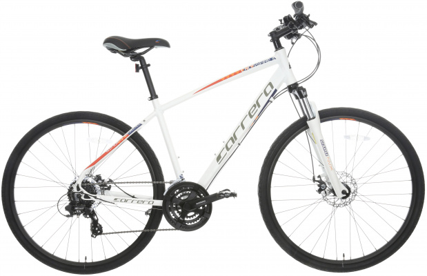 Carrera Crossfire 2 Mens Hybrid Bike - White - S, M, L Frames