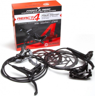 Clarks React 4 Hydraulic Disc Brake Set 4-Piston