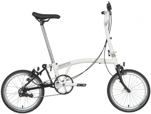 Ex-Display Brompton A Line Folding Bike, Papyrus White
