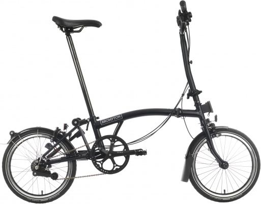 Ex-Display Brompton C Line Explore High Handlebar Folding Bike, Matt Black