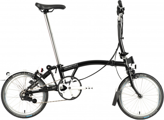 Ex-Display Brompton C Line Explore Mid Handlebar Folding Bike, Black