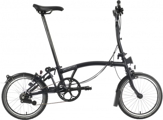 Ex-Display Brompton C Line Urban Mid Handlebar Folding Bike, Matt Black