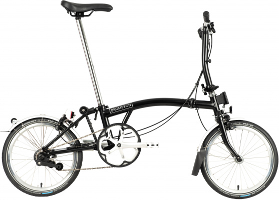 Ex-Display Brompton C Line Utility Low Handlebar Folding Bike, Black - 16