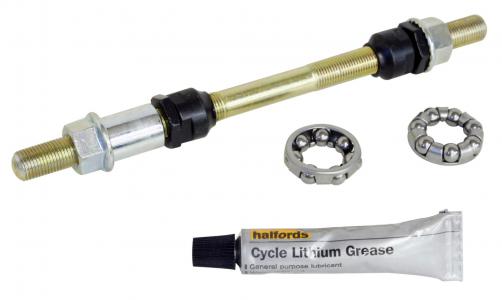 Halfords 10mm x 175mm Axle with Bearings and Grease