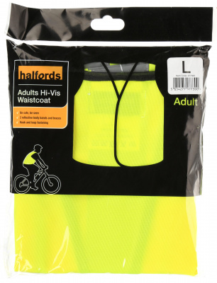 Halfords Adults Hi Vis Waistcoat