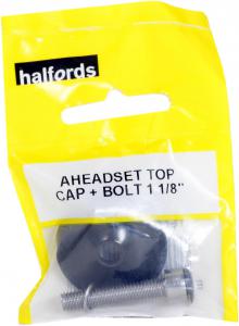 Halfords Aheadset Top Cap & Bolt, 1 1/8