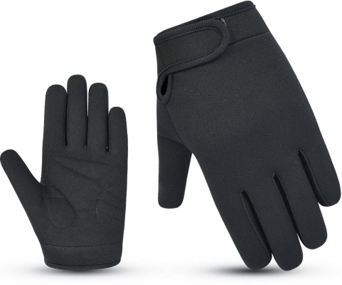 Halfords Black Kids Full Finger Glove, 3-7yrs