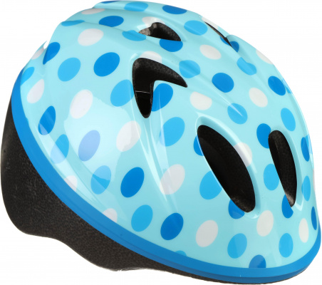 Halfords Blue Polka Dot Toddler Helmet, 44