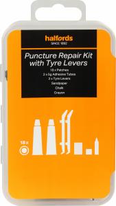 Halfords Essentials Puncture Repair Kit with Tyre Levers