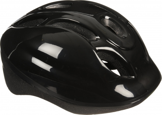 Halfords Plain Black Junior Helmet, 50