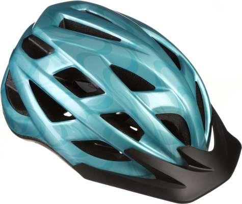 Halfords Turquoise Swirls Junior Helmet, 52