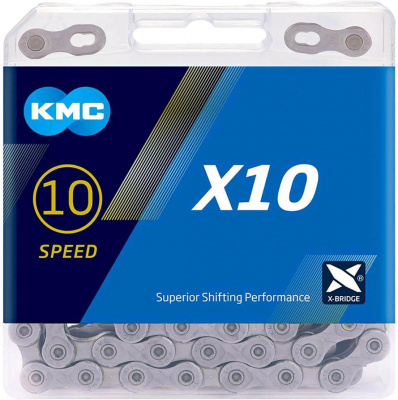 KMC X10 10 Speed Chain, Grey 122L