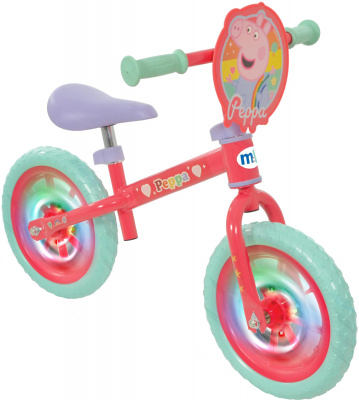 Peppa Pig Balance Bike with LED Wheels, Pink
