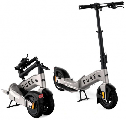 Pure Advance Flex Platinum Silver Electric Scooter