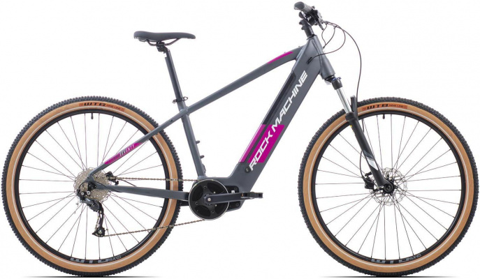 Rock Machine Storm INT e70-29 Electric Mountain Bike, Matte Anthracite/Purple/Silver - M, L Frames