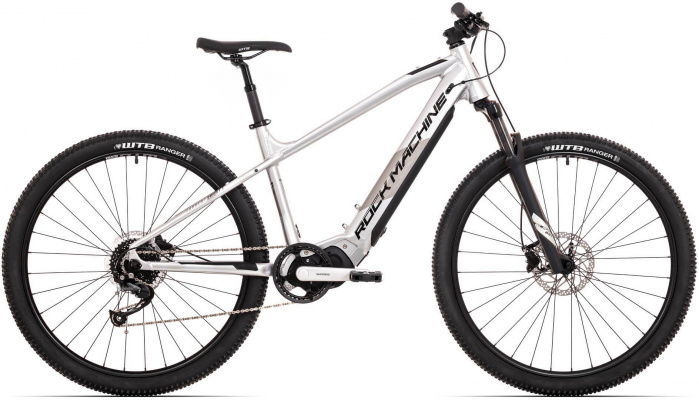 Rock Machine Torrent e30-29 Electric Mountain Bike, Gloss Silver