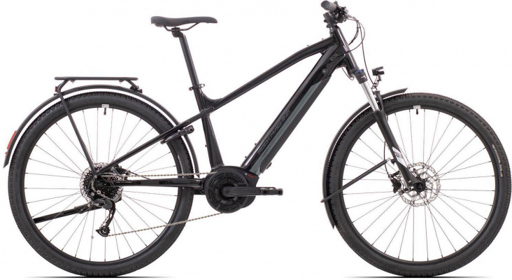 Rock Machine Torrent e50-29 Touring, Electric Mountain Bike, Gloss Black / Grey, L Frame