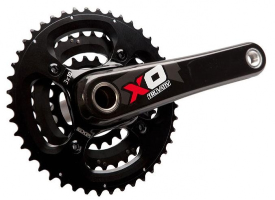 Truvativ X0 3 x 10 Speed Chainset - Red - BB30 Bearings NOT included