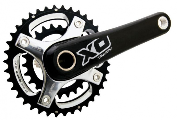 Truvativ X0 BB30 Triple 10-Speed Chainset -Silver (Bearings not included)
