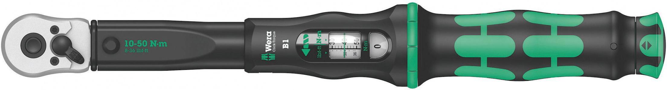 Wera Click-Torque B 1 Torque Wrench With Reversible Ratchet 10-50 Nm, 3/8