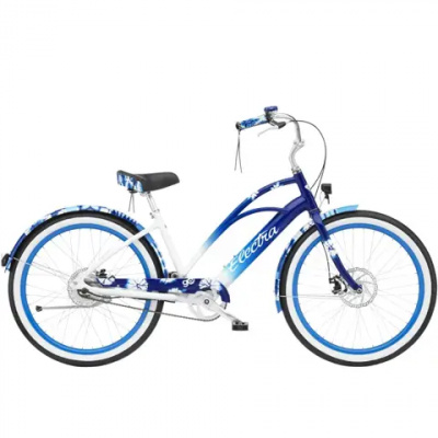 Electra Shibori Cruiser Go! StepThru Electric Bike - Medium - Blue